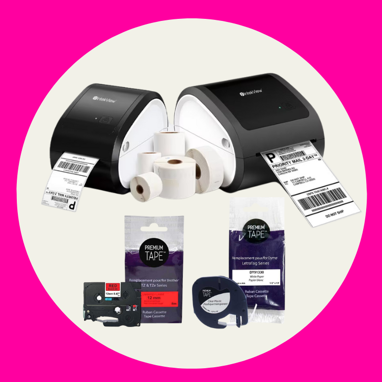 Étiqueteuses, étiquettes et rubans