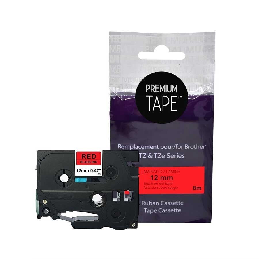 Brother TZ-431 NOIR/ROUGE 12mm Alternatif