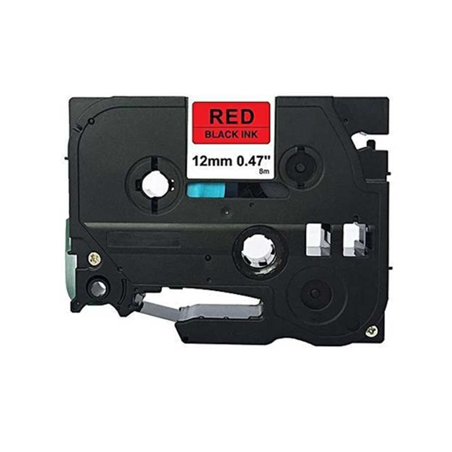 Ruban Premium Tape 12 mm Noir sur Rouge – Compatible Brother TZe-431 / TZ-431