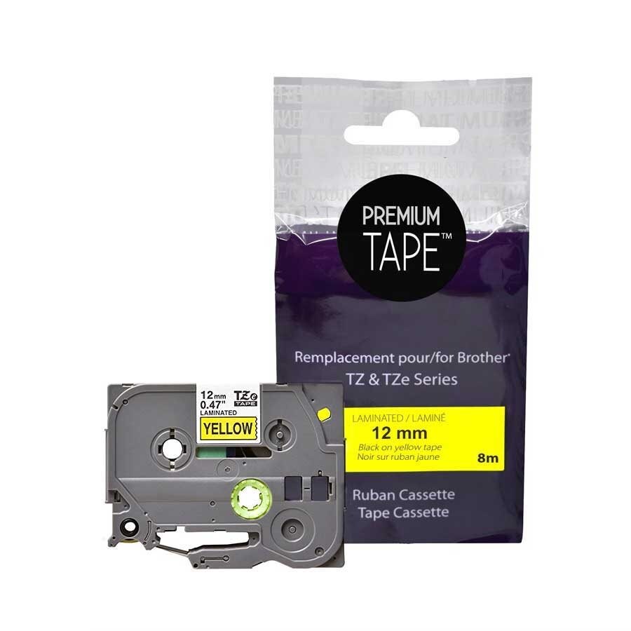 Brother TZ-631 NOIR/JAUNE 12mm Alternatif