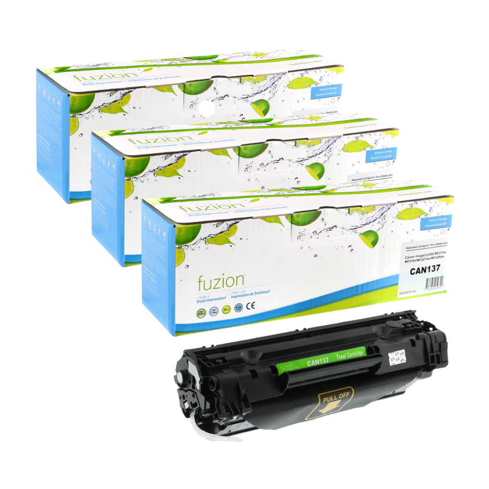 Ensemble de 3 cartouches de toner compatibles Canon 9435B001 (137), rendement de 2300 pages chacune, pour des impressions nettes, professionnelles et économiques