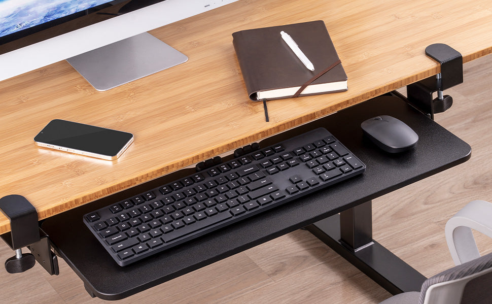 IntekView Tiroir à clavier à pince réglable en hauteur