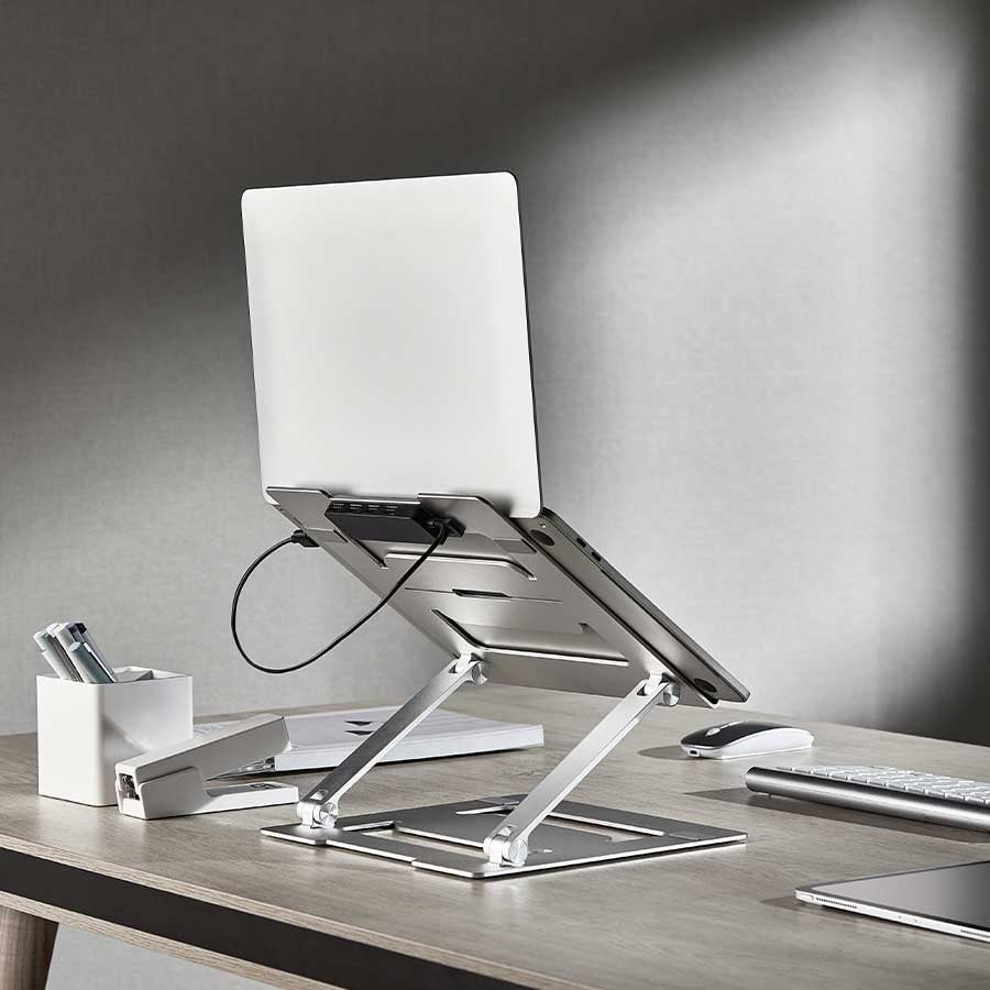 Steel laptop stand