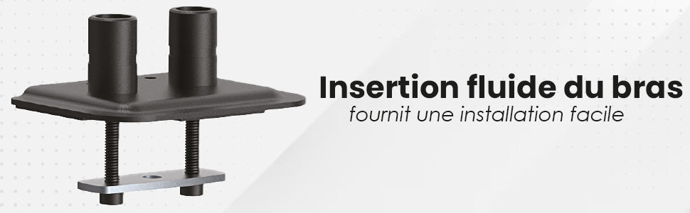 IntekView Support pour 2 écrans avec ressort à gaz