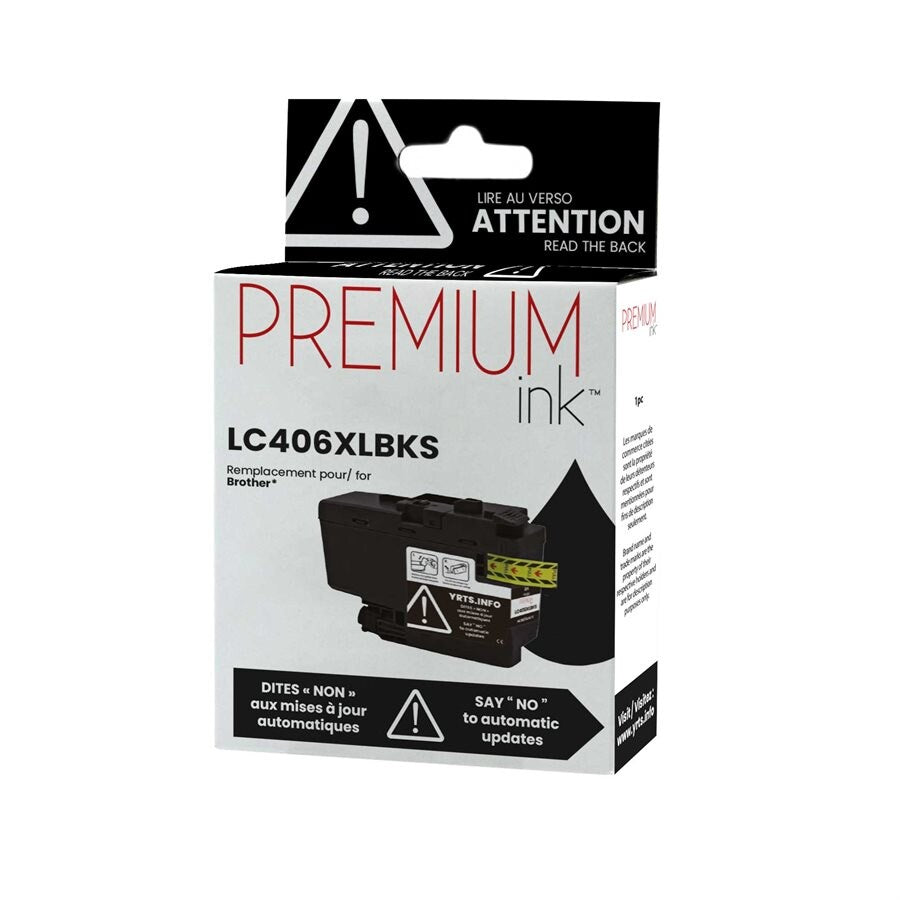 LC406XL Premium Ink noir rendement de 6000 pages cyan magenta jaune rendement de 5000 pages chacun compatible avec les imprimantes Brother MFC-J4335 MFC-J4345 MFC-J4535 MFC-J5855 MFC-J5955 MFC-J6555 MFC-J6955 Series