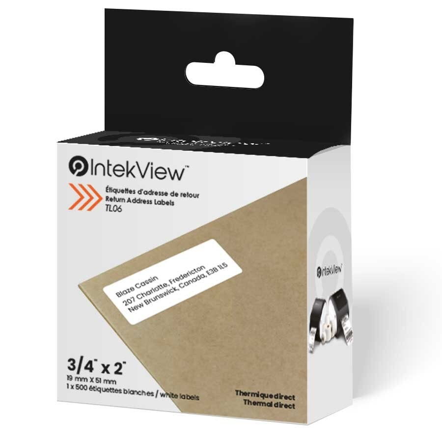 IntekView OEM Return Labels 3/4'' x 2'' (1 x 500)