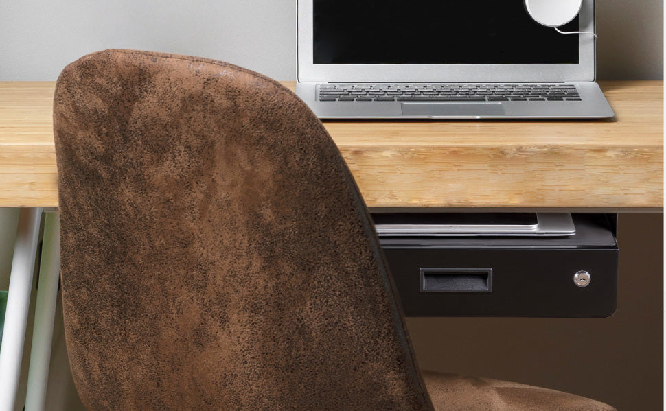 Tiroir de rangement sous-bureau avec verrou