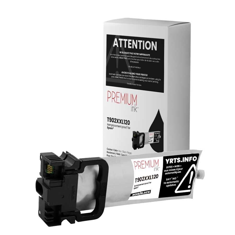 "Cartouche d’encre compatible Epson T902XL120 noir – Rendement 10 000 pages, encre pigmentée, compatible WorkForce Pro WF-C5210, WF-C5290, WF-C5710, WF-C5790