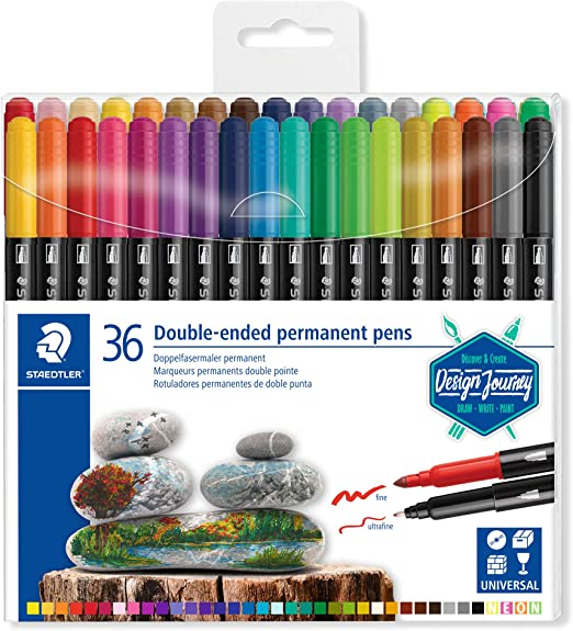 3200-TB36 Double-ended fibre-tip pens pk/36