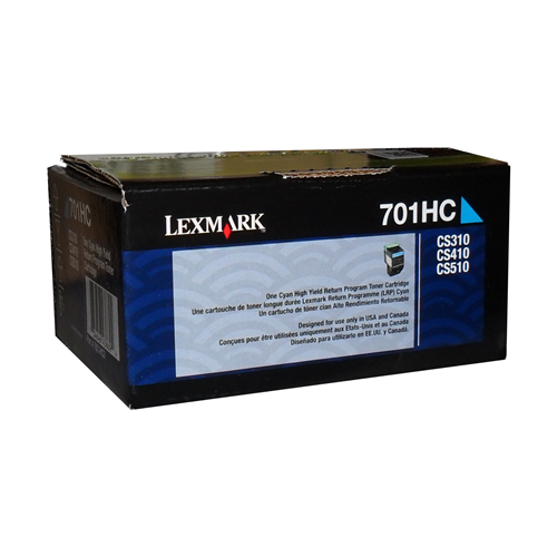 Lexmark CS310, CS/CX410, 510 Cyan Return Program 3K Toner Cartridge Part no.: 70C1HC0