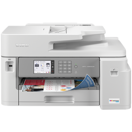 Brother MFC-J5855DW INKvestment Tank Color Inkjet All-In-One Printer with printing capabilities up to 11 x 17