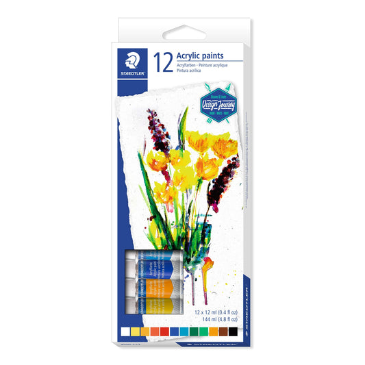 8500-C12-02 STAEDTLER-Mars Limited ACRYLIC PAINT 12ml TUBES