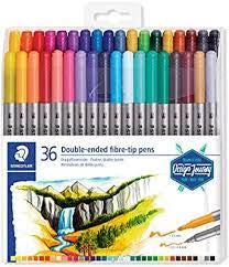 72-Pack Double Ended Fibre Tip Pens