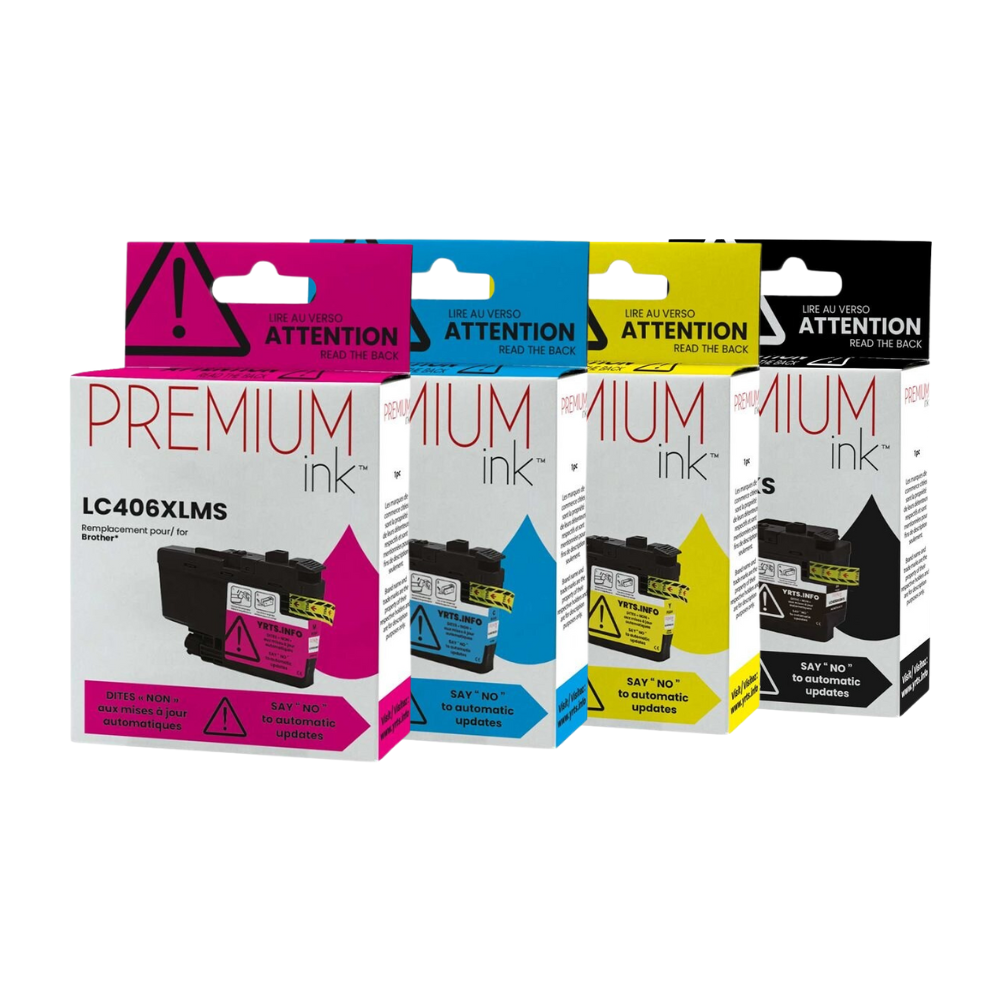 Brother LC406XLBKS Alternatif Premium Ink Pigment Noir 6K