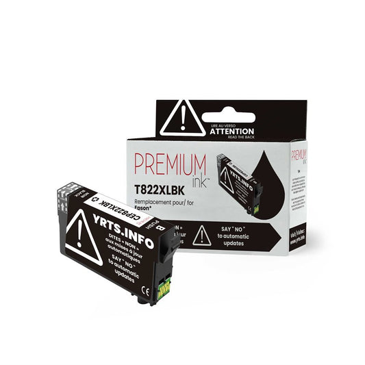 Cartouches d’encre compatibles Epson T822XL – Premium Ink – Noir, Cyan, Magenta et Jaune pour imprimantes WorkForce Pro