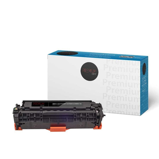 Cartouche de toner cyan compatible HP CC531A / CE411A / CF381A / Canon 118 Premium Tone – rendement 2 800 pages – qualité d’impression éclatante et professionnelle