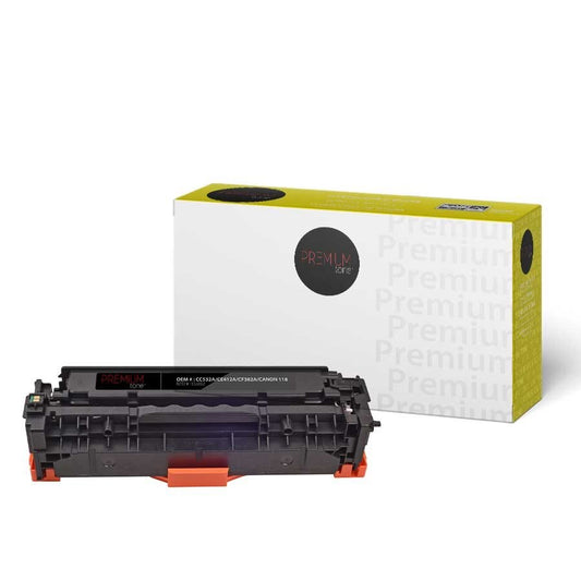 Cartouche de toner jaune compatible HP CC532A / CE412A / CF382A / Canon 118 Premium Tone – rendement 2 800 pages – couleurs vives et qualité professionnelle
