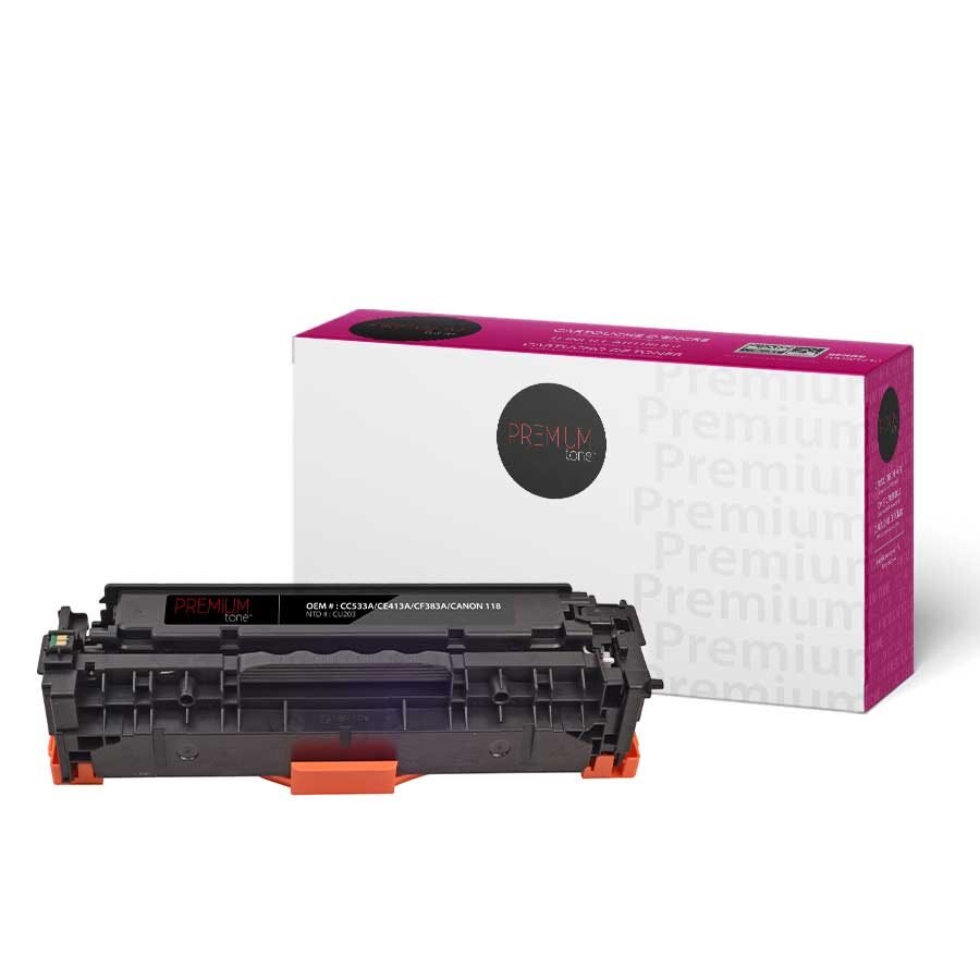 Cartouche de toner magenta compatible HP CC533A / CE413A / CF383A / Canon 118 Premium Tone – rendement 2 800 pages – qualité d’impression professionnelle