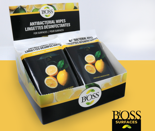 BIOSS005 BiOSS ANTIBACTERIAL WIPES FOR SURFACES - (10 inner