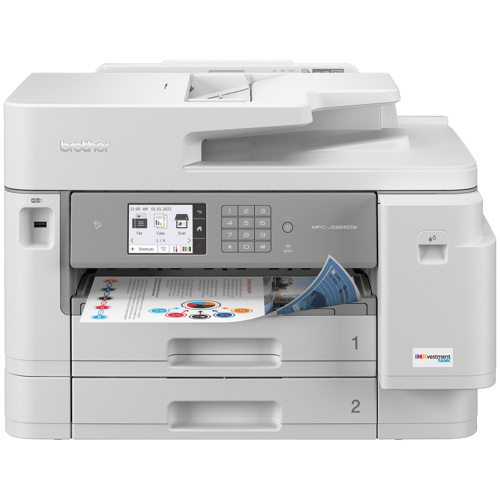 Brother MFC-J5855DW INKvestment Tank Color Inkjet All-In-One Printer with printing capabilities up to 11 x 17