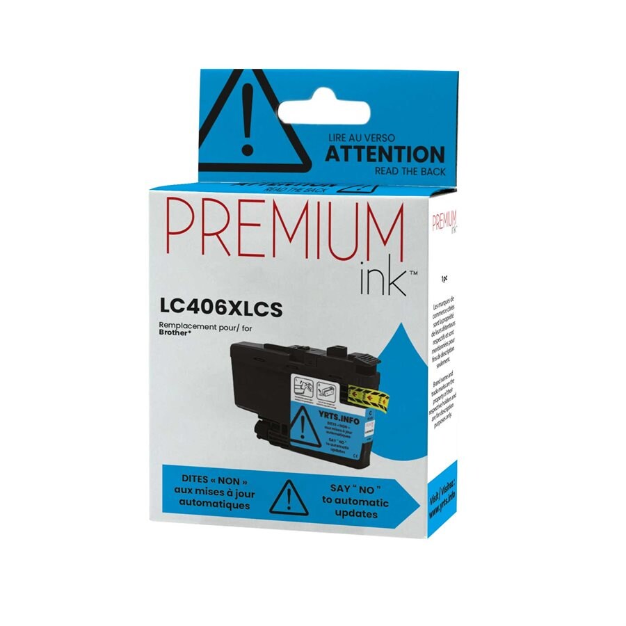 Brother LC406XLBKS Alternatif Premium Ink Pigment Noir 6K