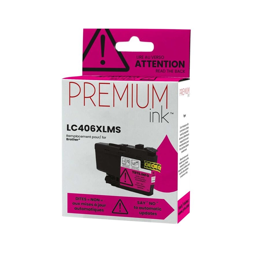 Brother LC406XLBKS Alternatif Premium Ink Pigment Noir 6K