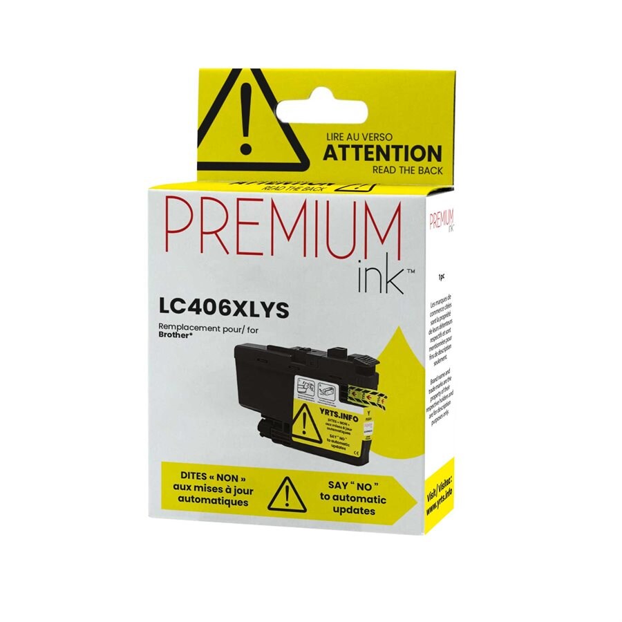 Brother LC406XLBKS Alternatif Premium Ink Pigment Noir 6K