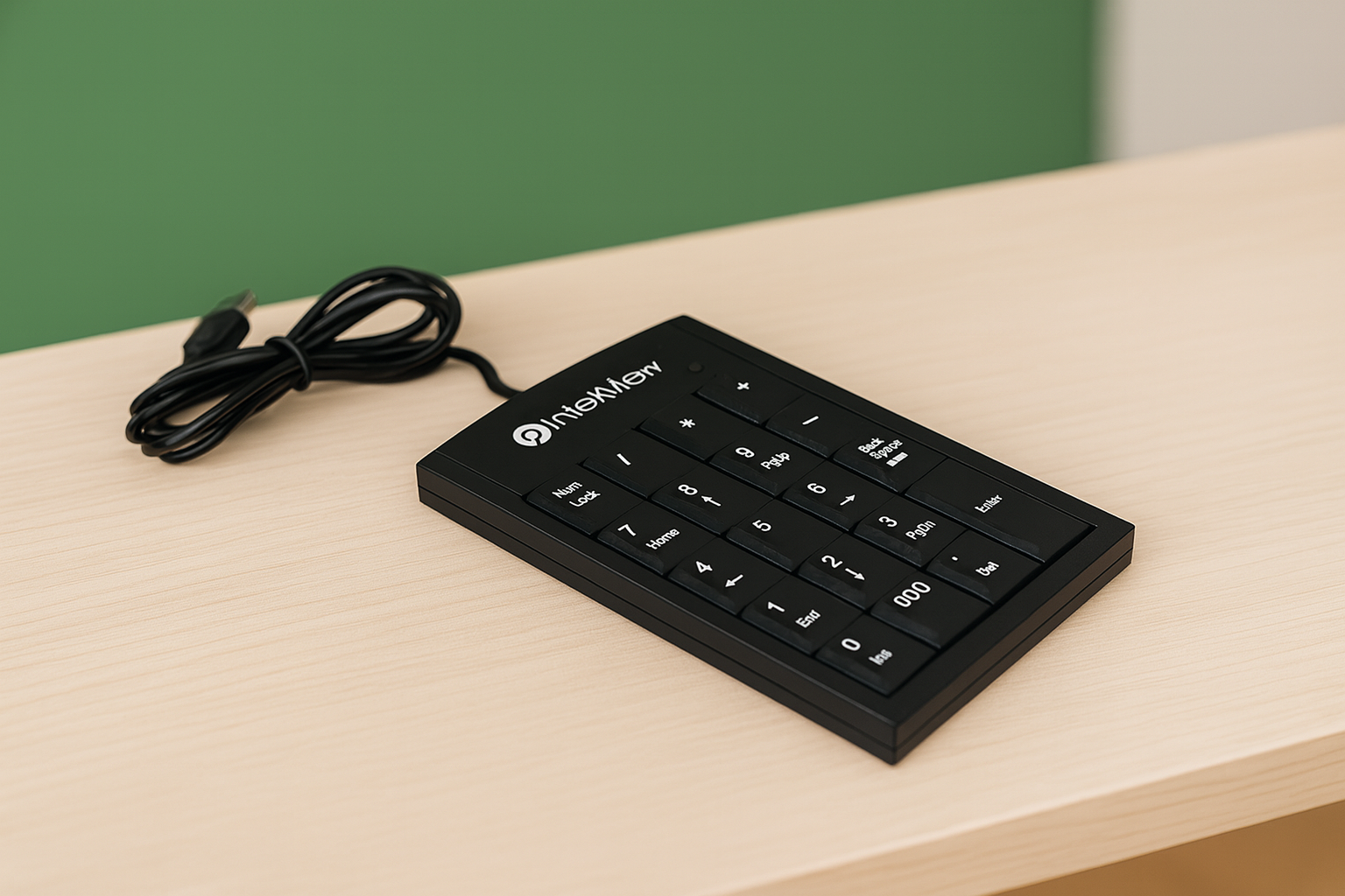 Pavé numérique USB ultra-mince 19 touches, compatible Windows et Mac, design compact et durable Plug & Play