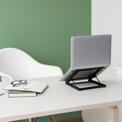 Support IntekView en aluminium ajustable pour ordinateur portable 10" à 15", avec base antidérapante et design moderne