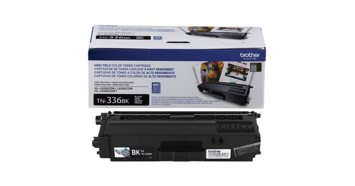 Brother TN336BK Black Toner Cartridge, High Yield