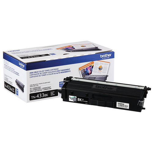 Brother TN433BK Toner Cartridge Black, High Yield