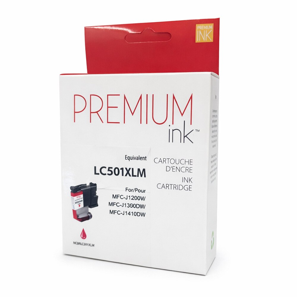 cartouche compatible certifié Brother LC501XLM magenta rendement 500 pages