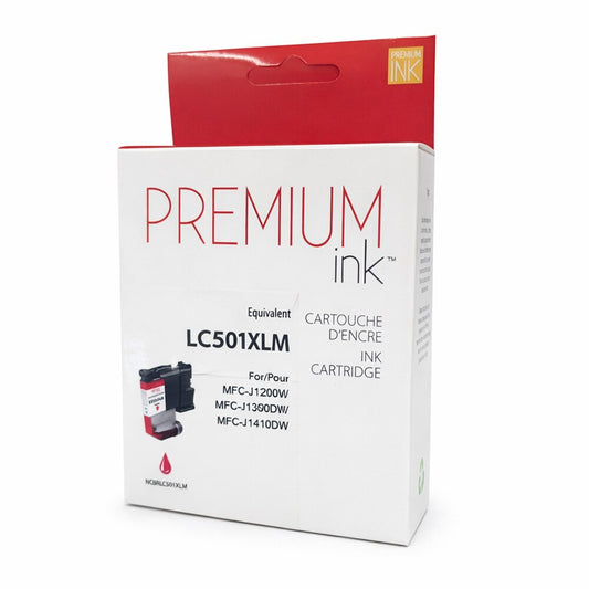 cartouche compatible certifié Brother LC501XLM magenta rendement 500 pages