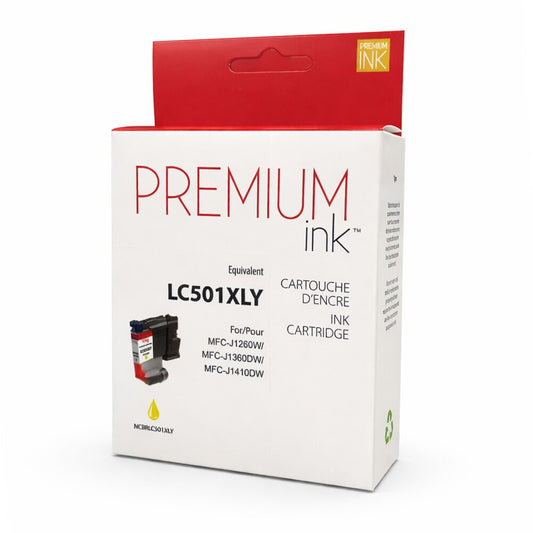 cartouche compatible certifié Brother LC501XLY jaune rendement 500 pages