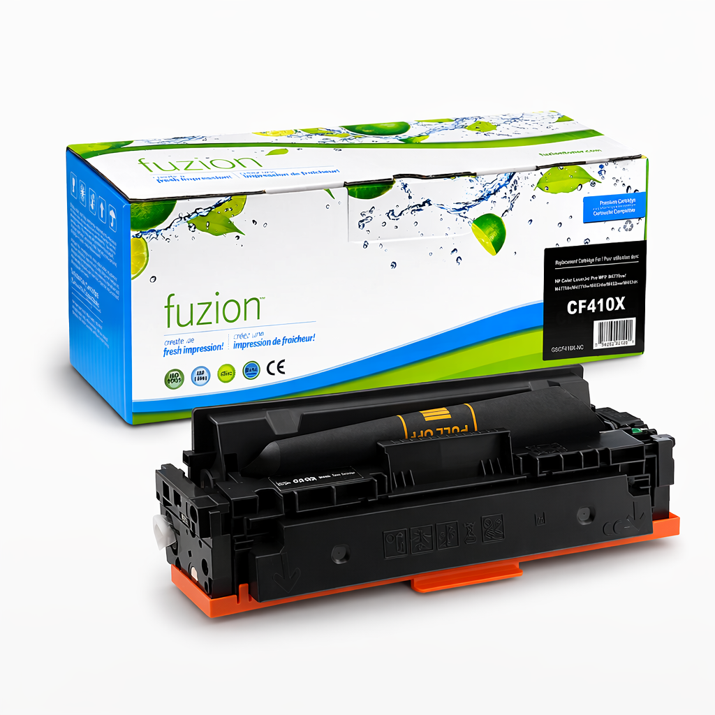 Cartouche de toner compatible HP CF410X noir avec boîte et cartouche certifiée pour imprimantes HP LaserJet Pro M452 et M477