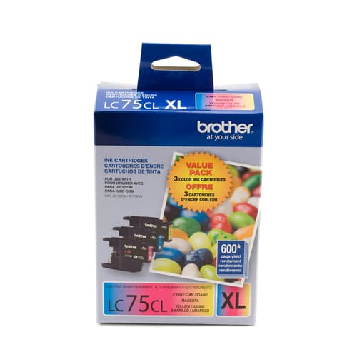 Brother LC753PKS 3-Pack of Innobella Color Ink Cartridges (1 each of Cyan, Magenta, Yellow), High Yield (XL Series)