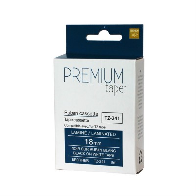 Tape TZe-241 P-touch  Brother compatible18mm (black on white)