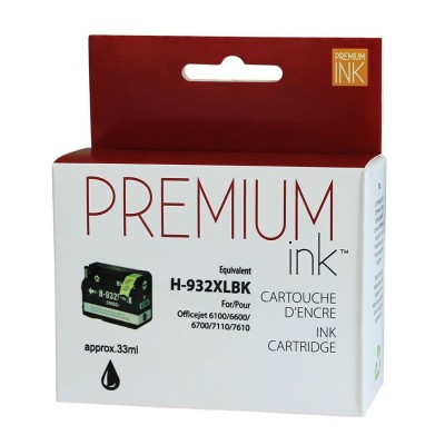 HP 932XL Noir Compatible Premium Ink