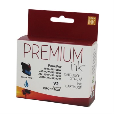 Brother LC105CS Cyan Compatible Premium Ink 1.2K