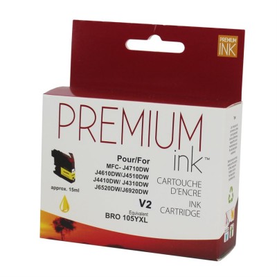 Brother LC105YS Yellow Compatible Premium Ink 1.2K